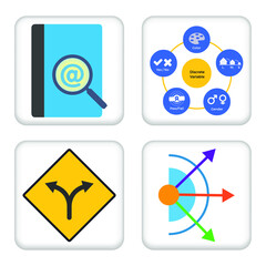 Vector illustration Set for Directory Service, Discrete Variables and more EPS10