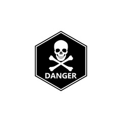 Danger sign icon isolated on white background