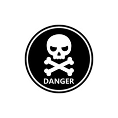 Danger sign icon isolated on white background