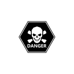 Danger sign icon isolated on white background