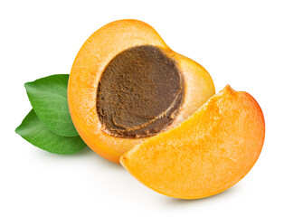 Apricot isolated on white background