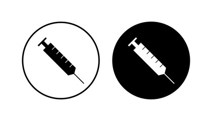 Syringe icon set. injection icon vector.