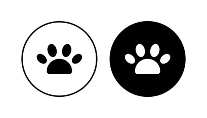Fototapeta premium Paw icon set. paw print icon vector. dog or cat paw