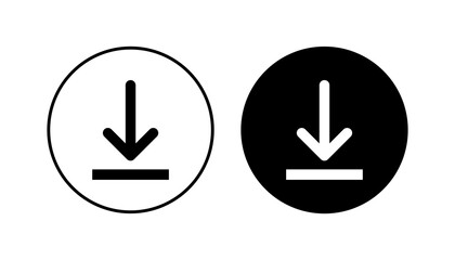 Fototapeta premium Download icon set. Download vector icon