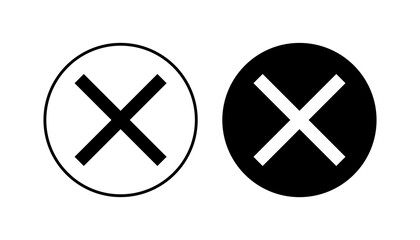 Close icon set. Delete icon vector. cross sign