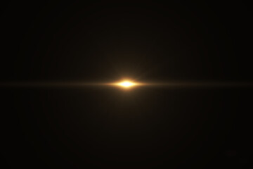 Natural, Sun flare on the black background