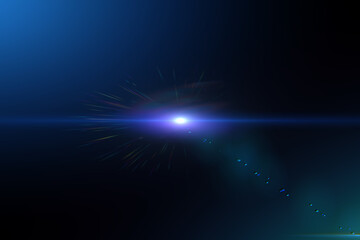 Natural, Sun flare on the black background