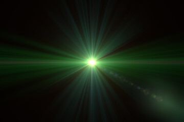 Natural, Sun flare on the black background