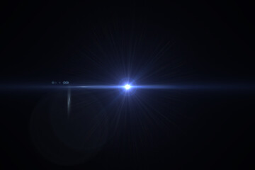 Natural, Sun flare on the black background