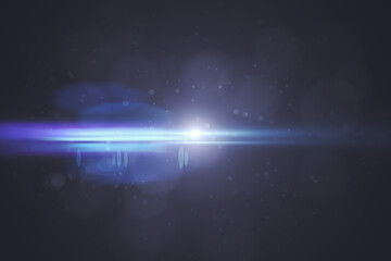 Natural, Sun flare on the black background
