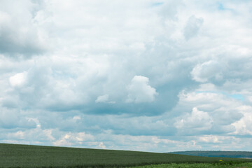 white clouds on blue sky