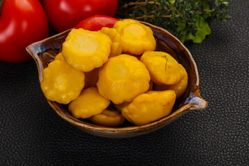 Tasty marinated patisson