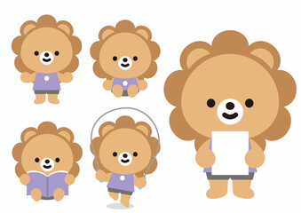 可愛いアニマルミックス　うさぎ　くま　ねこ　ねずみ　たぬき　いぬ　らいおん　ぱんだ