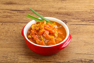 Meat goulash with vegetables