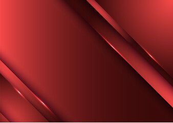 Template design abstract red gradient stripes overlap layer background with lighting