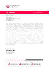 Abstract Red Letterhead