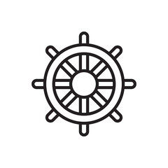 Rudder symbol isolated on white background