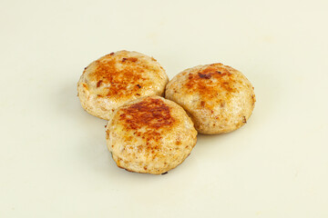Homemade roasted cutlet minced meat
