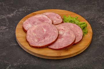 Slices of pork meat ham