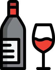 wine color outline icon