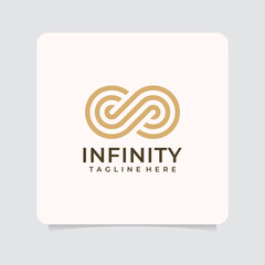 Infinity monogram logo design concept. Logo can be used for brand, symbol, icon, and business company