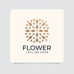 Minimalist flower logo design concept. Logo can be used for spa, decoration, gradient, and cosmetic