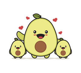 cute avocado characters