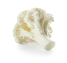 Piece of cauliflower cabbage on white background