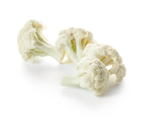 Cauliflower cabbage on white background