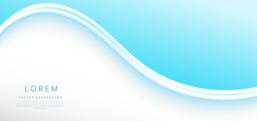 Abstract soft blue and orange curved and wave background.