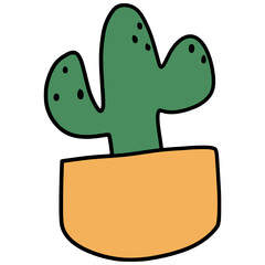 Cactus illustration for web, wedsite, application, presentation, Graphics design, branding, etc.