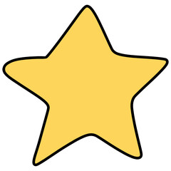 Star Color fill hand drawn SVG vactor for web, wedsite, application, presentation, Graphics design, branding, etc.