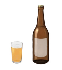 瓶ビールとグラスビール