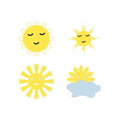 Cute sun Wellcome for summer funny moment png element