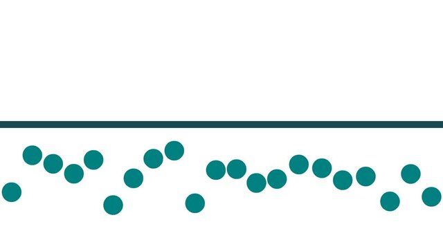 Animation of objects passing through an obstacle. White and transparent background with alpha channel. Unification of data and substances, process of purification and bringing to a homogeneous state.