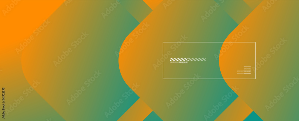 Poster Square shapes composition geometric abstract background. 3D shadow effects and fluid gradients. Modern overlapping forms