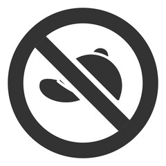 No cap , Prohibition Sign solid icon.