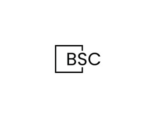 BSC Letter Initial Logo Design Vector Illustration