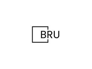 BRU Letter Initial Logo Design Vector Illustration