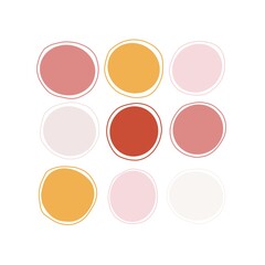 Background circles graphic yellow pink beige