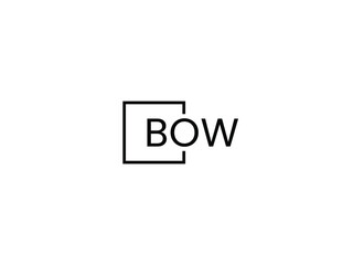 BOW Letter Initial Logo Design Vector Illustration