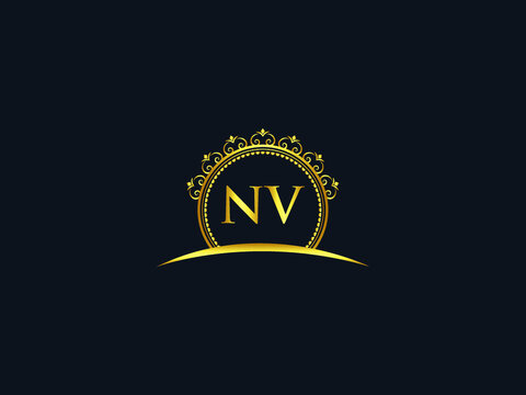 Creative Letters NV Logo Design Vector Template Stock Vector Image & Art -  Alamy