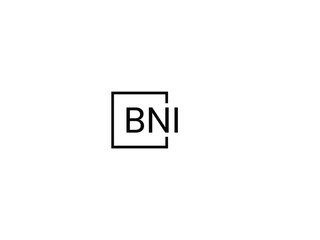 BNI Letter Initial Logo Design Vector Illustration
