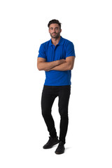 Naklejka premium Full length portrait of handsome man