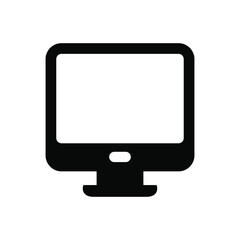 Monitor screen icon vector graphic illustration
