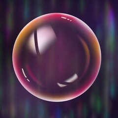 Abstract background with a colorful bright soap bubble 