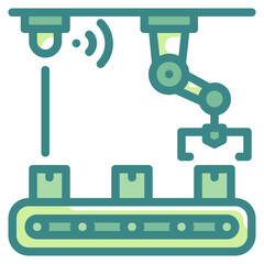 Obraz premium sensor automation blue line icon