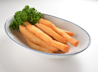 deep fried crispy long stick bread cookies pastry bakery French fries fast food snack menu