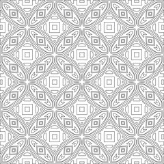 Vector pattern with symmetrical elements . Modern stylish abstract texture. Repeating geometric tiles from striped elements.Black and white pattern.