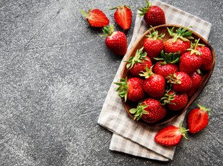 Fresh ripe delicious strawberries